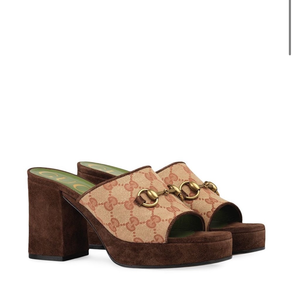 GUCCI GG mid-heel platform mules 60 mm